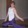 Demo of meditation wrap, in linen