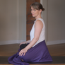 Lotus Wrap patented Meditation Seat Belt & Yoga Strap to support correct posture and ease back pain. Supports correct spinal alignment. Eases muscle tension and anxiety.
